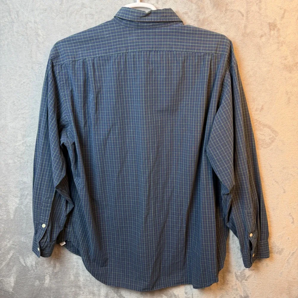 Polo Ralph Lauren Shirt Mens XXL Blue Pony Marlowe Plaid Button Down Long Sleeve